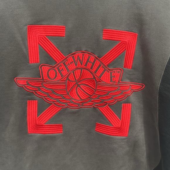 Air Jordan X Off-White Collaboration in Black Hoodie Sweatshirt.  Sz XL - Picture 5 of 16